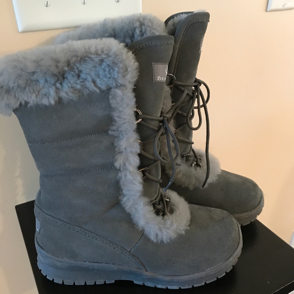 Bearpaw gray winter boots-warm & comfy!